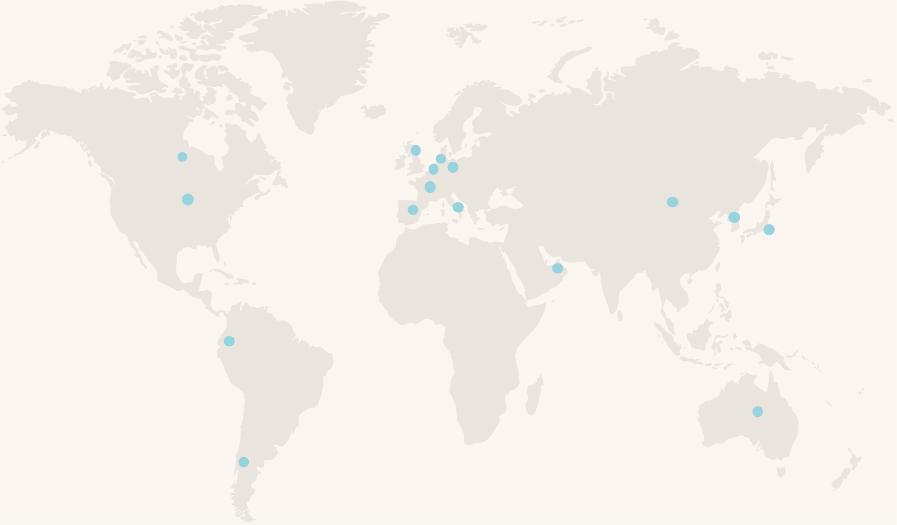 Mapa de presencia internacional de Finca Monte Azul