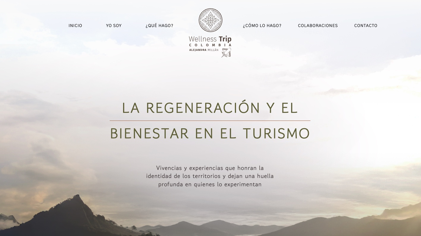 Página de inicio de Wellness Trip Colombia
